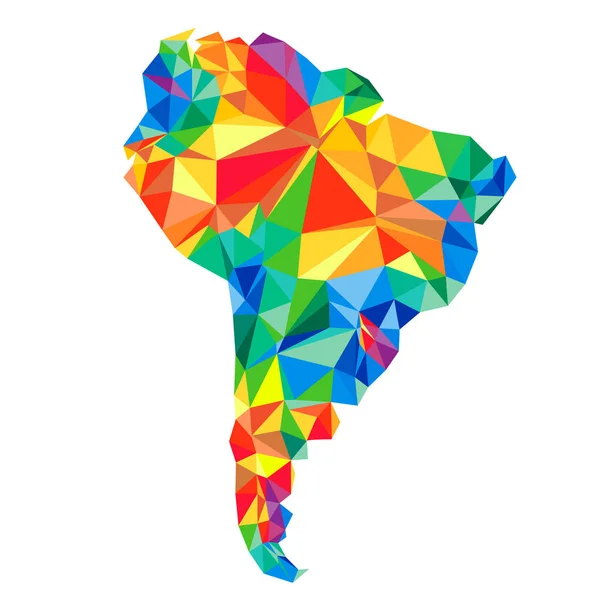 抽象的南美洲从三角形的非洲大陆。折纸样式. — 图库矢量图片