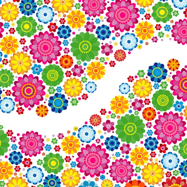 Flores diseño de primavera sobre un fondo blanco, ilustración floral . — Vector de stock