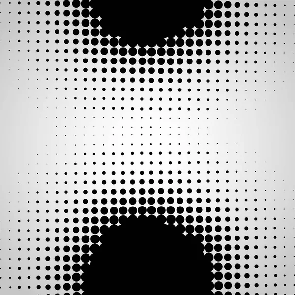 Halftone abstract black dots design element isolated on a white background. — Stock Vector