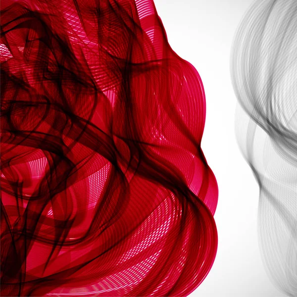 Abstraktní květina červená vlna pozadí. — Stockový vektor