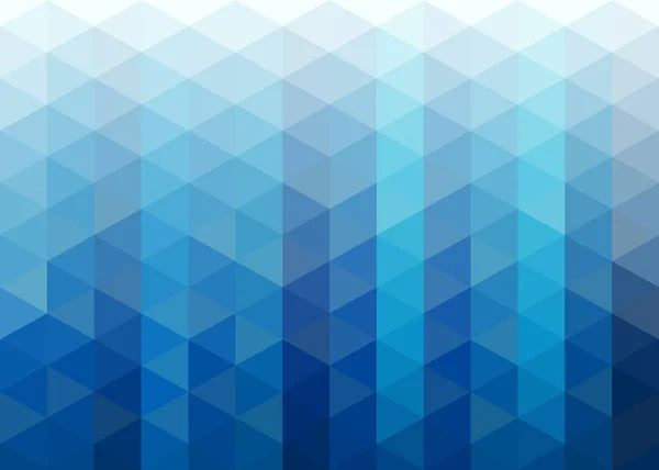 Abstracte blauwe driehoekjes mosaic achtergrond. Ontwerp met plaats voor tekst. A4-formaat. — Stockvector