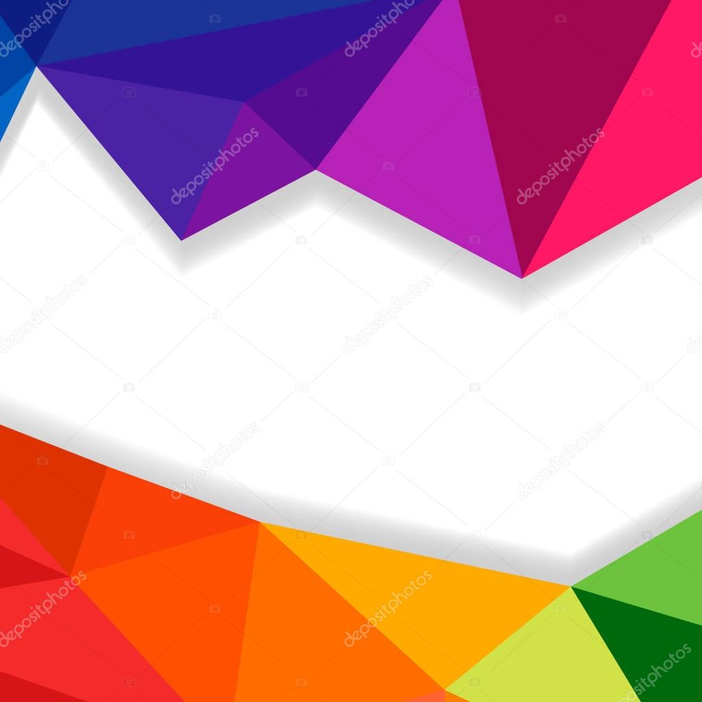 Abstract triangle geometric wave stripes border on a white background.