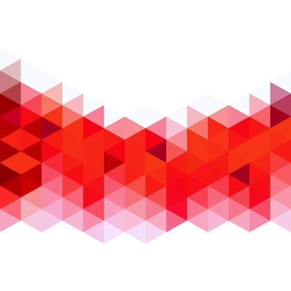 Absztrakt piros háromszögek mozaik háttér. A szöveg hely tervezés. — Stock Vector