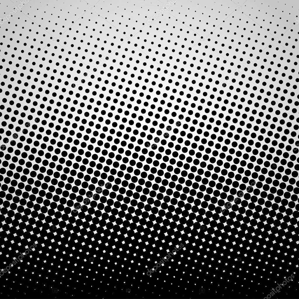 Halftone abstract black dots design element isolated on a white background. 
