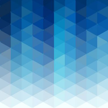 Soyut mavi üçgen arka plan Mozaik. Metin için yer tasarım yapın. A4 formatı.