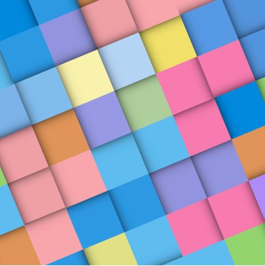 Renkli kare, tasarım desen doku soyut geometrik mozaik arka plan yaptı