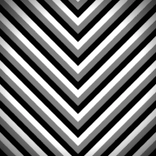 Striped Zigzag Pattern with Black, Dark Grey and White Stripes. — Stock Vector