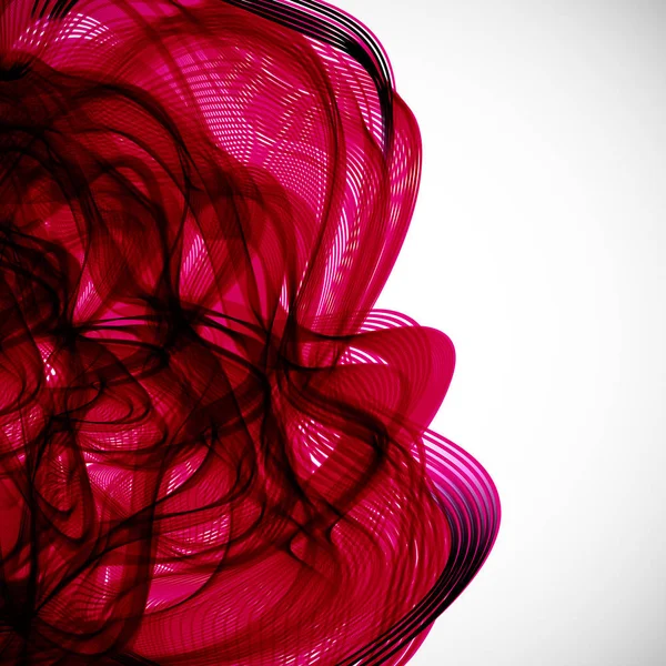 Fond abstrait d'onde de fleur rouge . — Image vectorielle