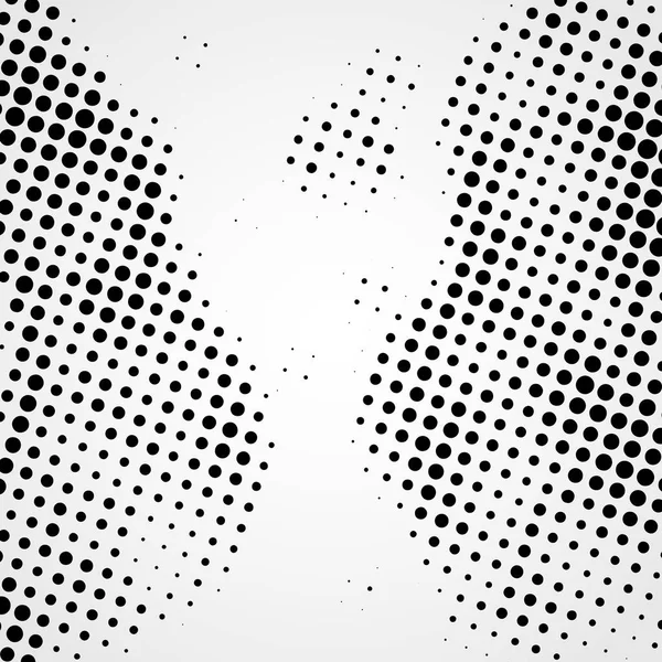 Halftone abstract black dots design element isolated on a white background. — Stock Vector