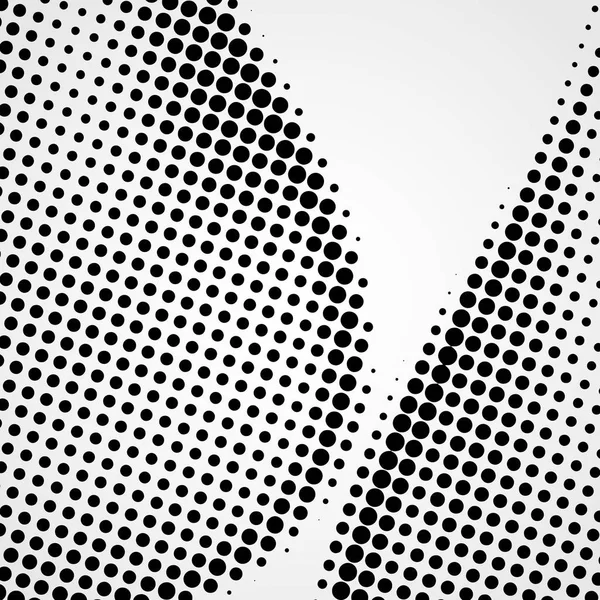 Halvton abstrakt svarta prickar designelement isolerad på en vit bakgrund. — Stock vektor