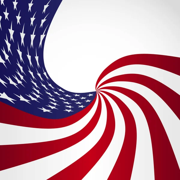 Obraz z amerykańską flagę, Usa Symbol na białym tle, ilustracja Stars and Stripes. — Wektor stockowy