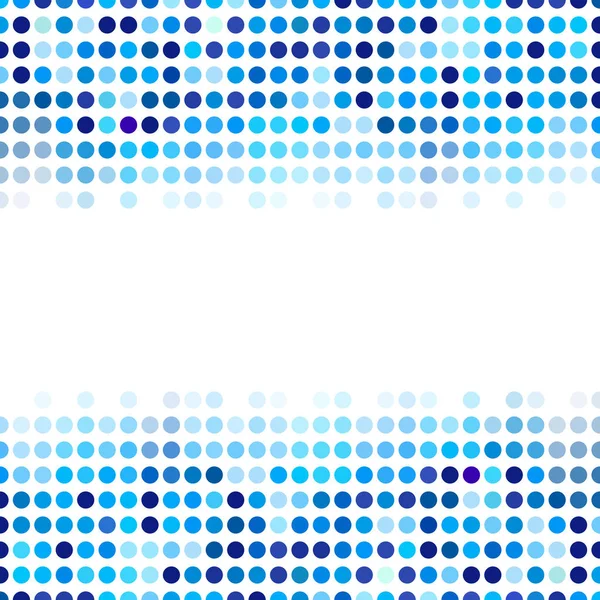 Mosaico fundo aleatório círculos escuros e azuis claros, padrão de bolinhas, padrão versátil neutro para design de estilo techno de negócios . —  Vetores de Stock