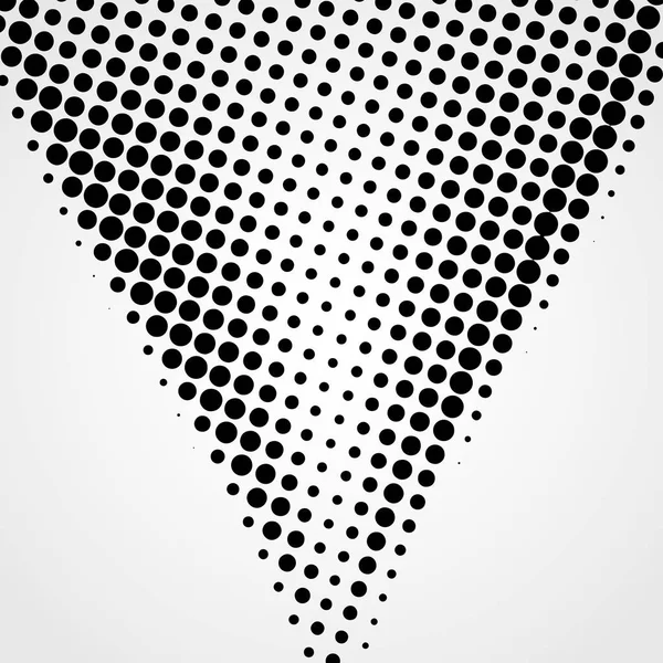 Elemento de diseño de puntos negros abstractos de medio tono aislado sobre un fondo blanco . — Vector de stock