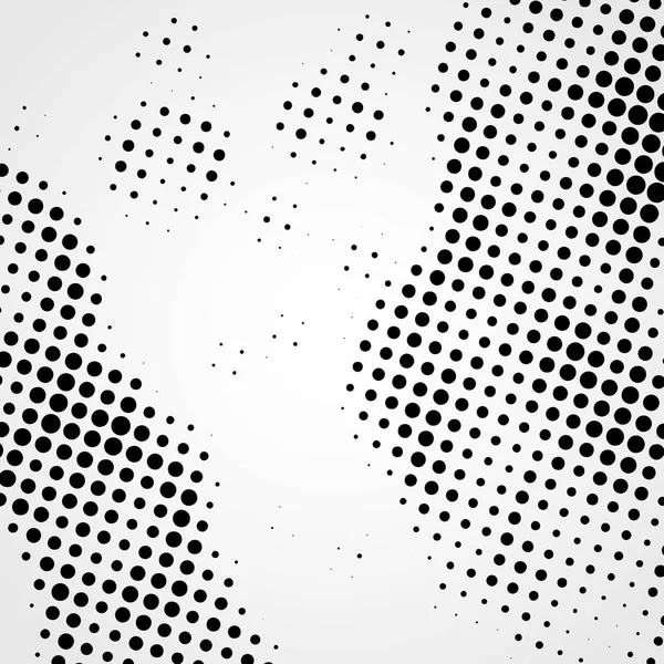 Halftone abstract black dots design element isolated on a white background. — Stock Vector