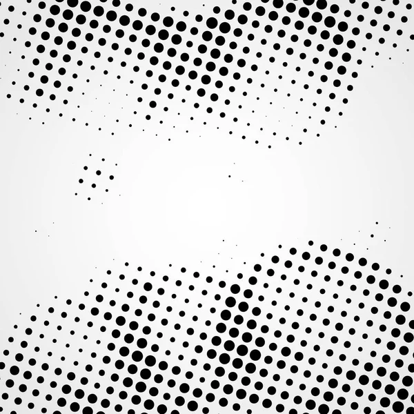 Halftone abstract vector black dots design element isolated on a white background. — Stock Vector