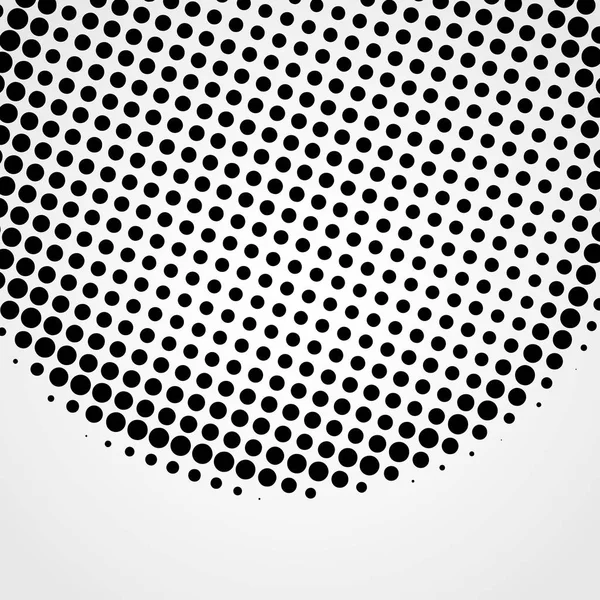 Elemento de diseño de puntos negros vectoriales abstractos de medio tono aislado sobre un fondo blanco . — Vector de stock