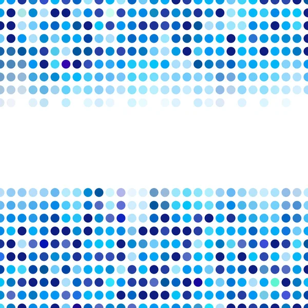 Mozaika pozadí náhodných tmavě a světle modré kruhy — Stockový vektor