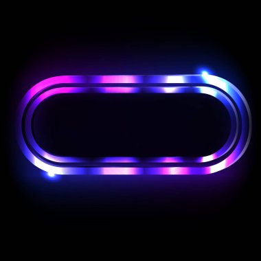 Karanlık bir arka plan, soyut illüstrasyon renkli neon çerçeve.