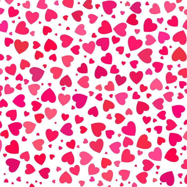 Amor romántico fondo witn corazones coloridos, vector de San Valentín — Vector de stock