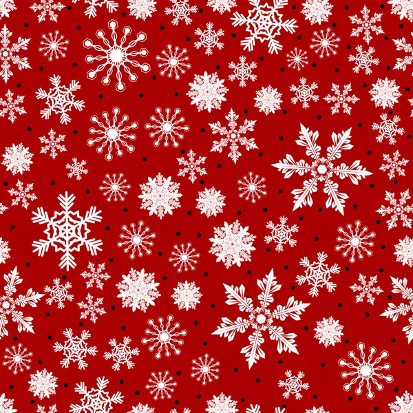 Noel desen yapılan kar taneleri ve noktalar, vektör kış deniz