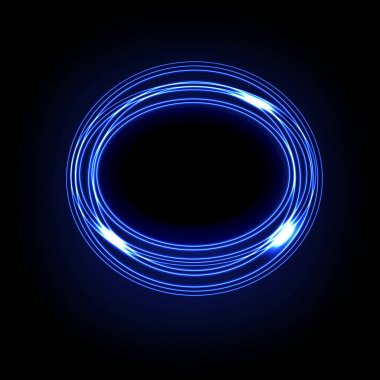 Koyu arkaplanda renkli neon çerçeve.