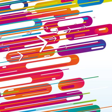 Trendy geometrik tarzı arka plan renkli çizgiler ve yayla. 