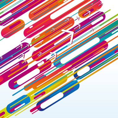 Trendy geometrik tarzı arka plan renkli çizgiler ve yayla. 