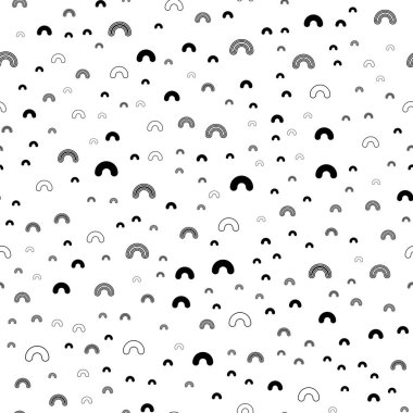 Memphis seamless modeli moda trendi 80-90'lı yılların yıldız geometrik öğelerle. 