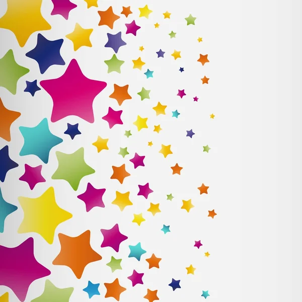 Yıldızlar arka plan, soyut vektör tasarım deseni, beyaz bir arka plan üzerinde renkli öğeleri.