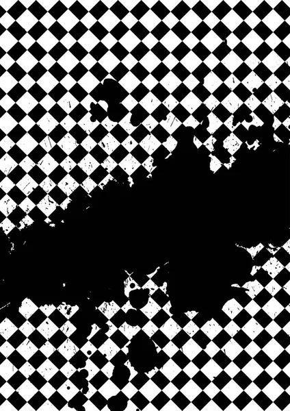 Grunge-Poster, gestreifter Hintergrund mit einfachen geometrischen Elementen, Muster Modetrend 80-90er. — Stockvektor
