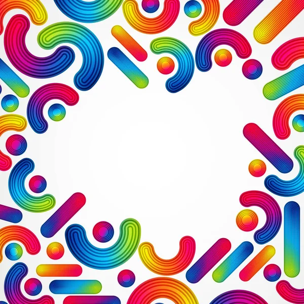 Fondo abstracto colorido con elementos de diseño a rayas salpicaduras . — Vector de stock
