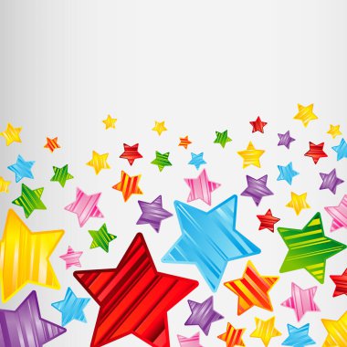 Renkli çizgili yıldızlar arka plan, soyut vektör tasarım deseni.