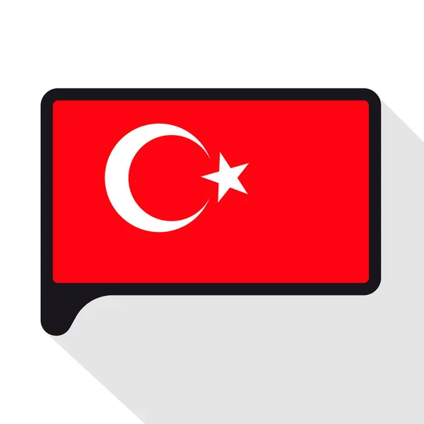 Speech Bubble Bandeira da Turquia. O símbolo do Dia da Independência . —  Vetores de Stock