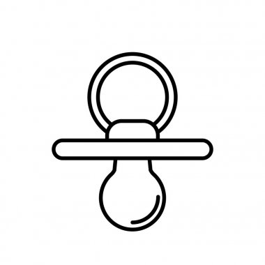 Emzik. Beyaz bir arka plan, içini kaplamak çizmek üstünde bebek kutsal kişilerin resmi.