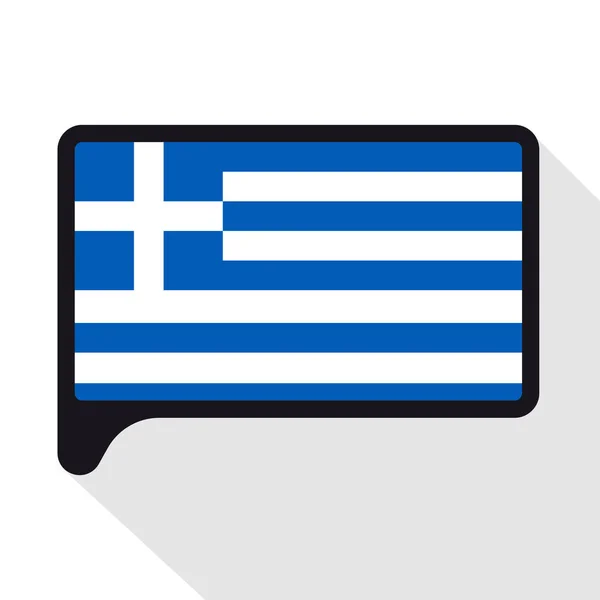 Discours Drapeau bulle de Grèce. Le symbole de la fête de l'indépendance . — Image vectorielle