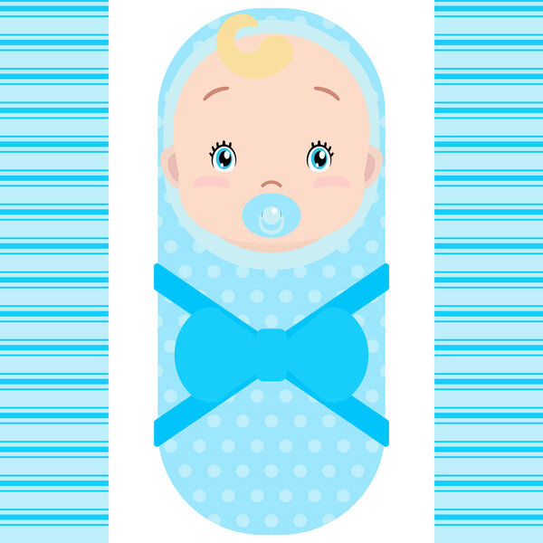 Улыбающийся кавказский мальчик с пустышкой на белом фоне
. 