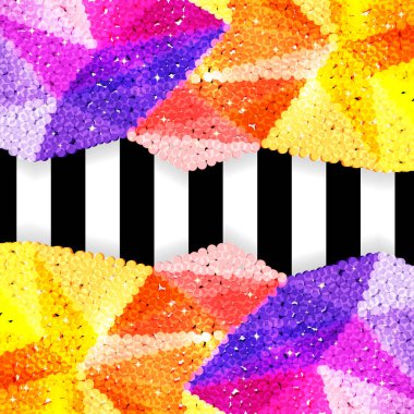 Glitter payet sınırında bir chevron arka plan, tatil celebrati