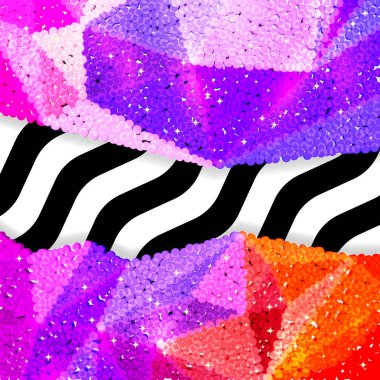 Glitter payet sınırında bir chevron arka plan, tatil celebrati