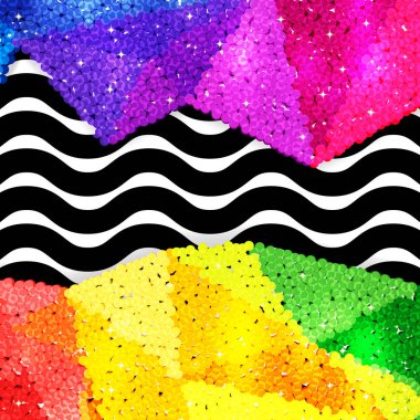 Glitter payet sınır chevron arka plan, tatil kutlama model üzerinde.