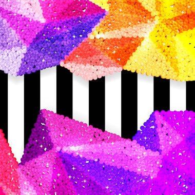 Glitter payet sınırında bir chevron arka plan, tatil celebrati