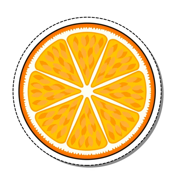 Orange  sticker isolated on a white background, vector illustration. — Stock Vector