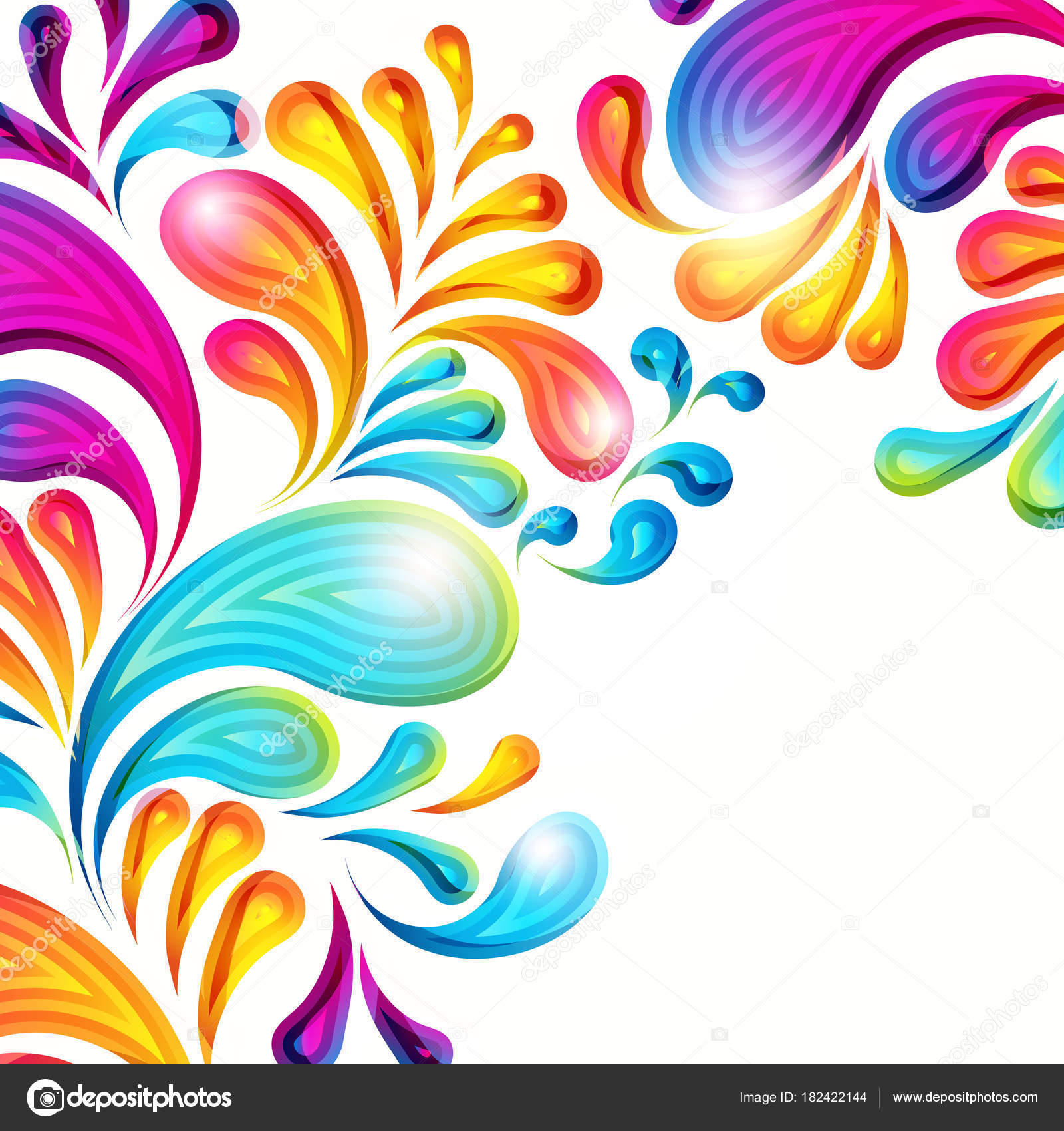  Abstract  vector  colorful  arc drop background Color 