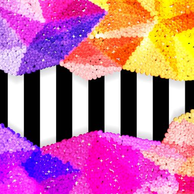 Glitter payet sınırında bir chevron arka plan, tatil kutlama desen bayram kartları, afişler, posterler için.