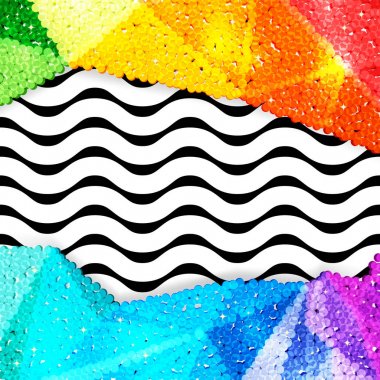 Glitter payet sınırında bir chevron arka plan, tatil kutlama desen bayram kartları, afişler, posterler için.