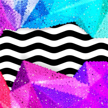 Glitter payet sınırında bir chevron arka plan, tatil kutlama desen bayram kartları, afişler, posterler için.
