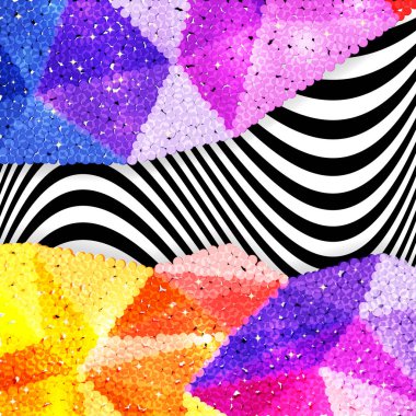 Glitter payet sınırında bir chevron arka plan, tatil kutlama desen bayram kartları, afişler, posterler için.