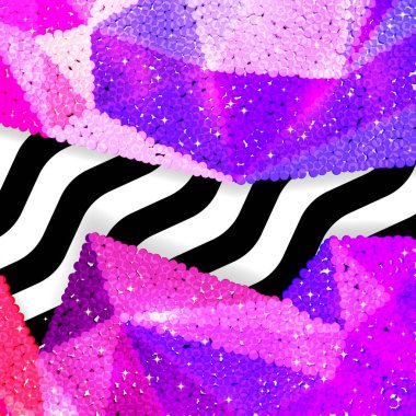 Glitter payet sınırında bir chevron arka plan, tatil kutlama desen bayram kartları, afişler, posterler için.