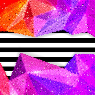 Glitter payet sınırında bir chevron arka plan, tatil kutlama desen bayram kartları, afişler, posterler için.