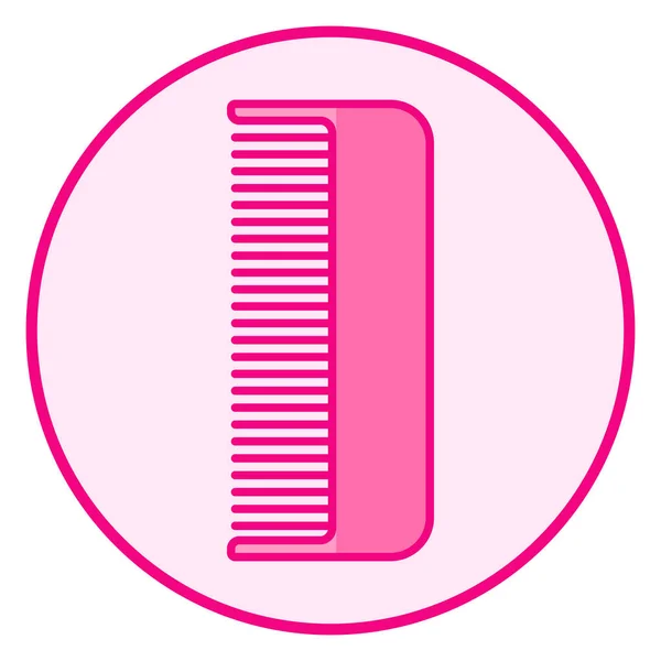 Kam. Roze baby icoon op een witte achtergrond, lijn kunst vector design. — Stockvector