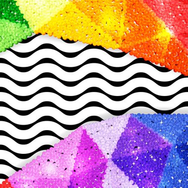 Glitter payet sınırında bir chevron arka plan, tatil kutlama desen bayram kartları, afişler, posterler için.